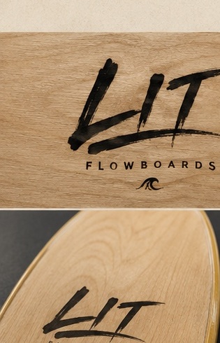 LIT Flowboards wood board detail