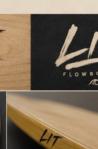 LIT Flowboards dark board detail